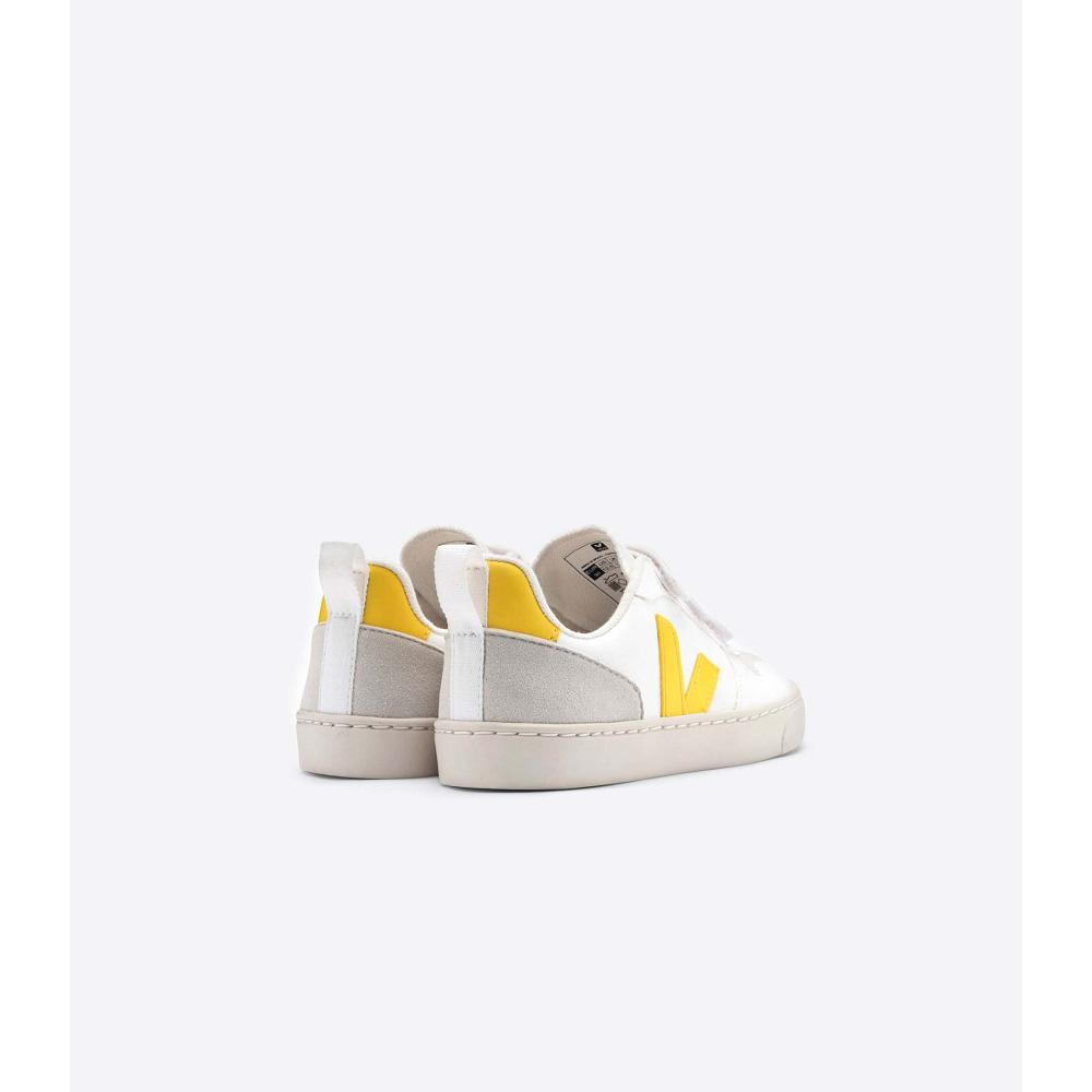 Veja V-10 STRAPS CWL Schoenen Kinderen White/Orange | NL 802JPQ